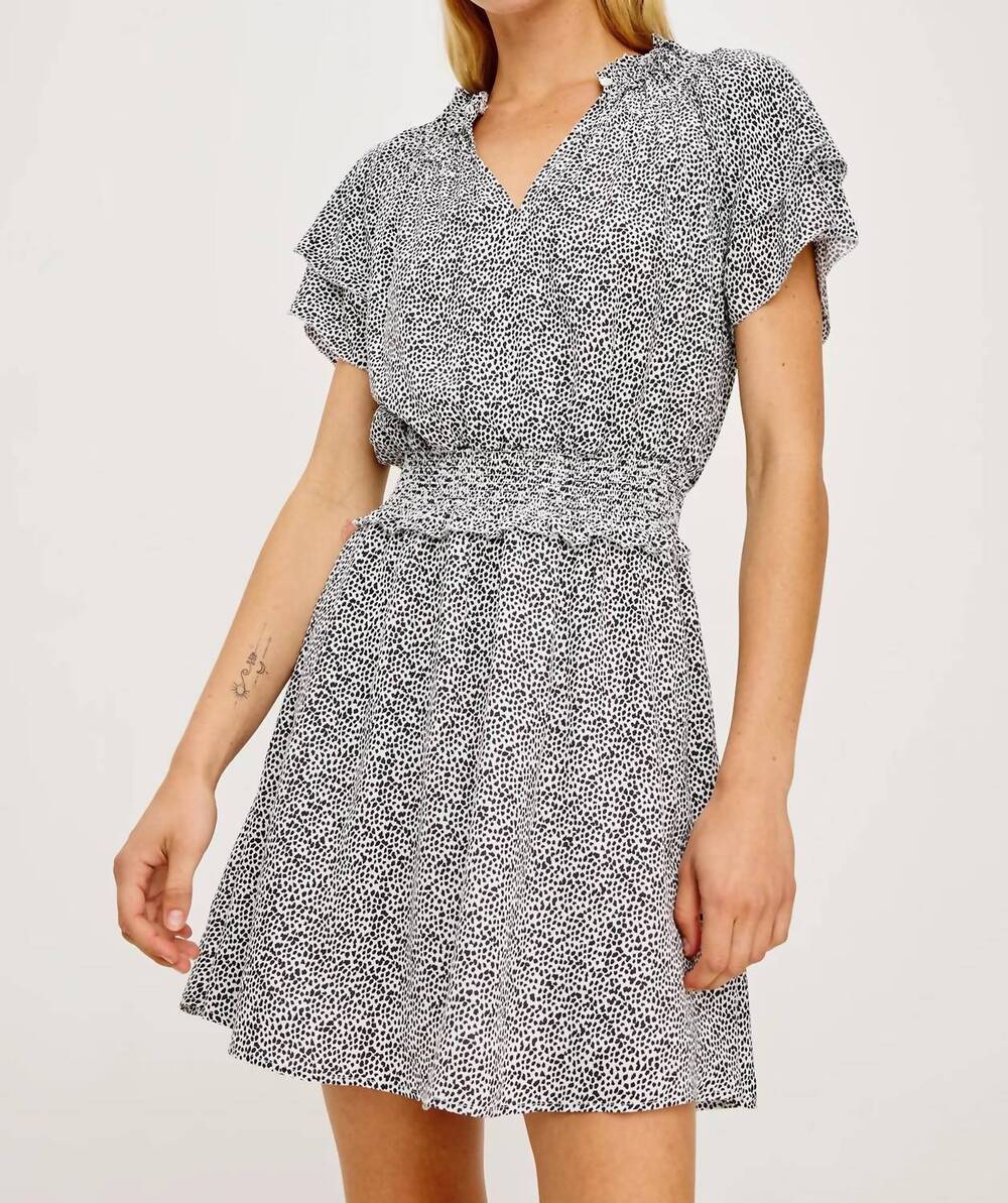 NEW RAILS terrin mini dress in ivory/indigo